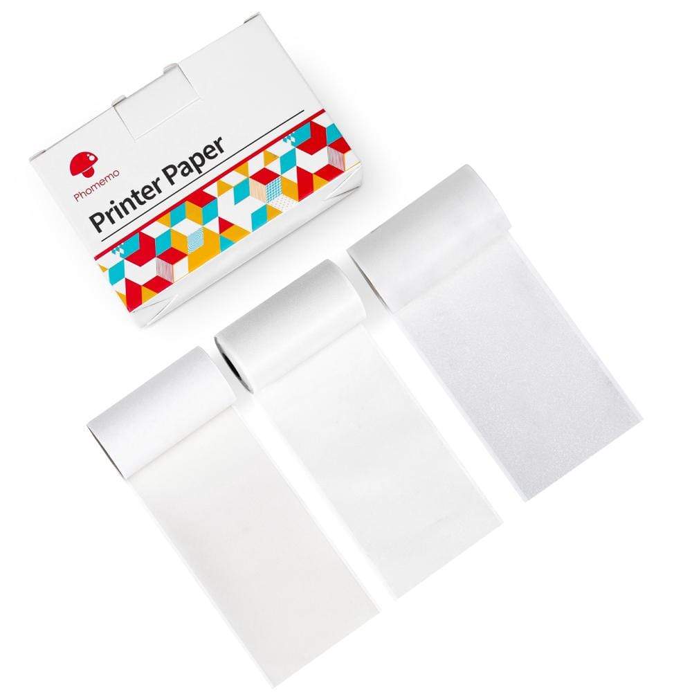 PrintBuddie™ 3 Rolls White Adhesive Paper